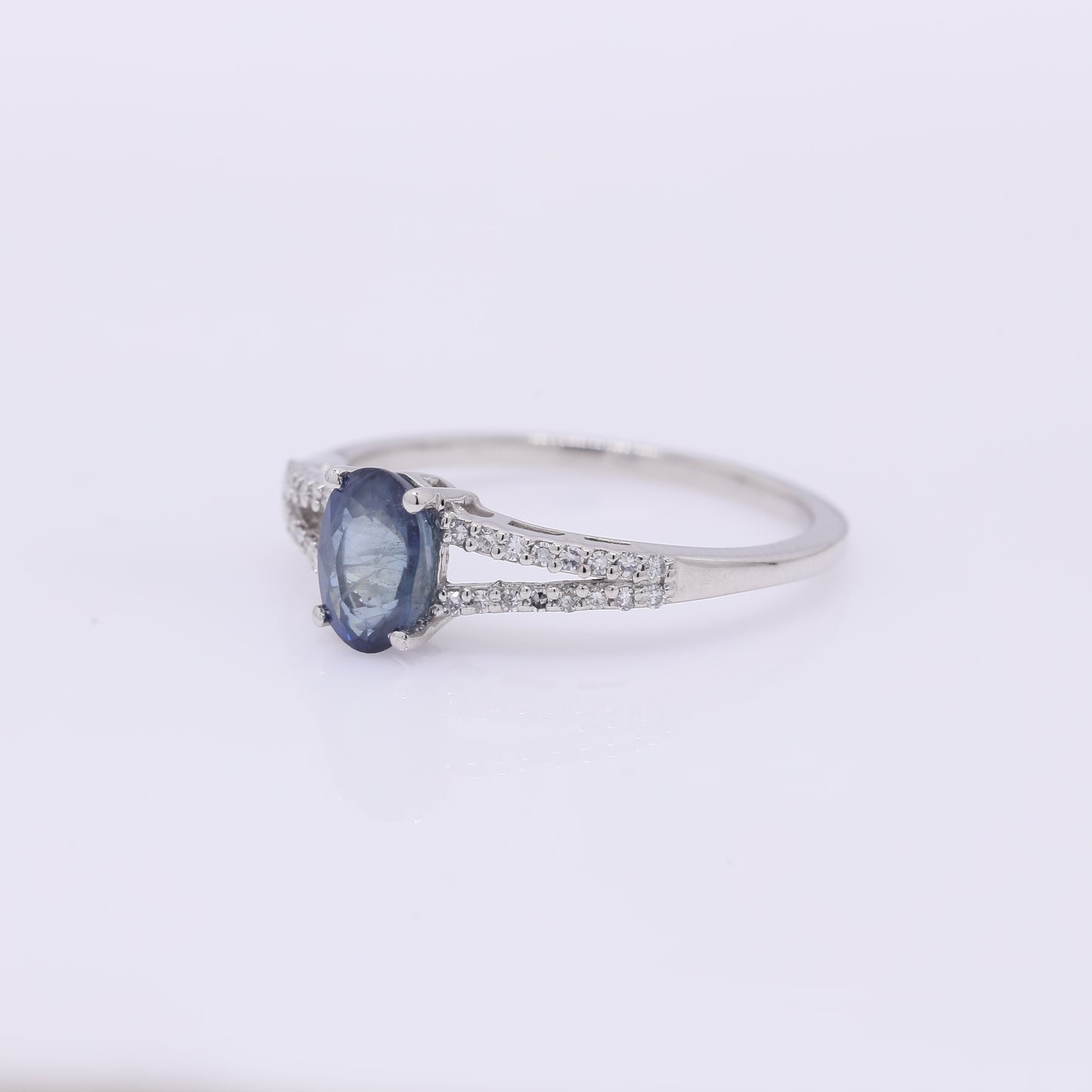1.13 Ct Oval Mixed Cut Natural Sapphire 950 Platinum Ring