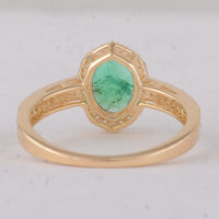 1.50 Ct Oval Emerald 9K Gold Ring