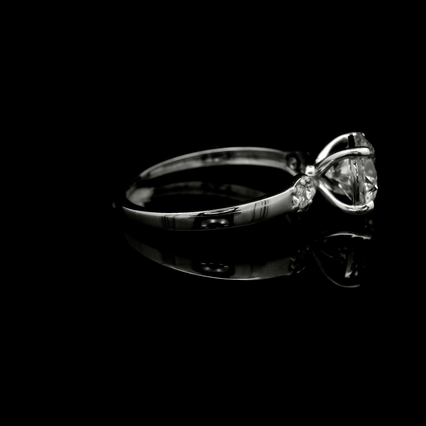 1.82 Ct Round Lab Grown Diamond 14K Gold Ring