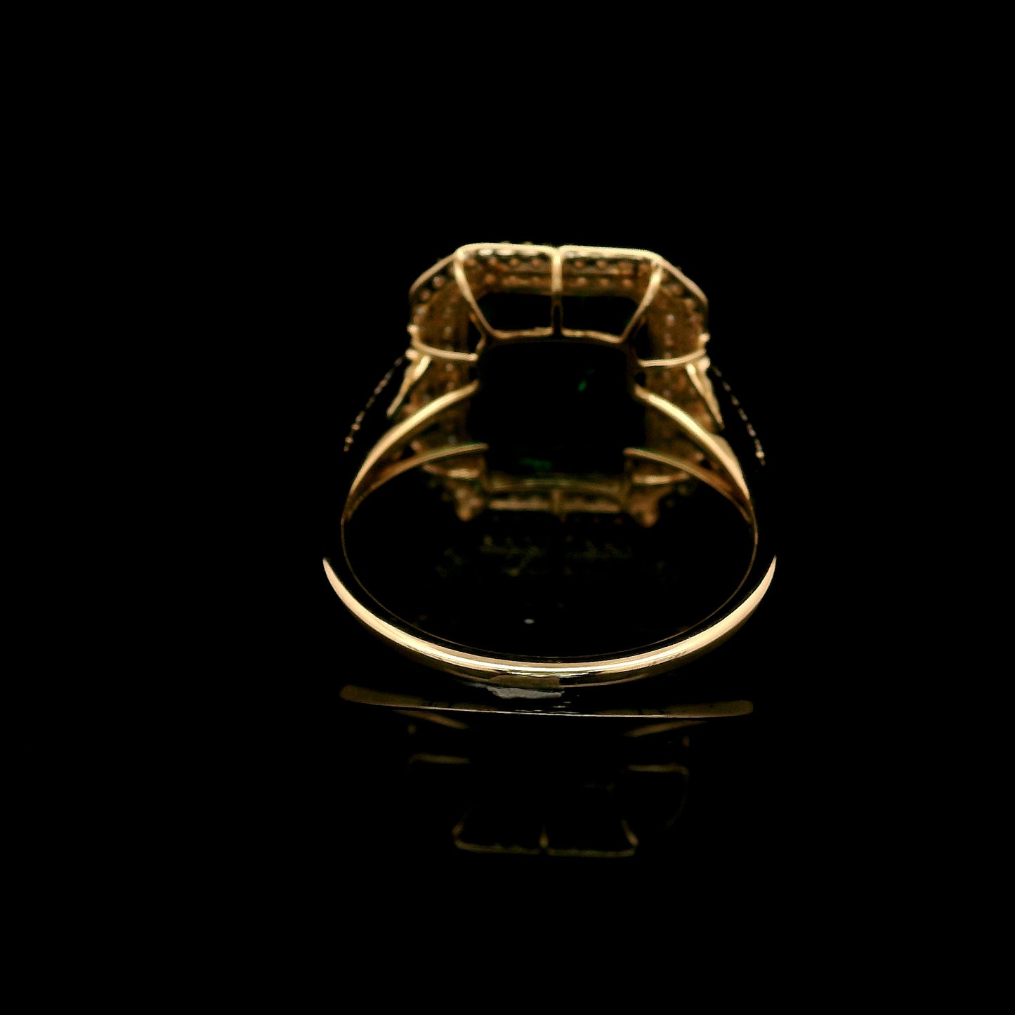 4.24 Ct Emerald Cut Lab Grown Emerald 14K Gold Ring