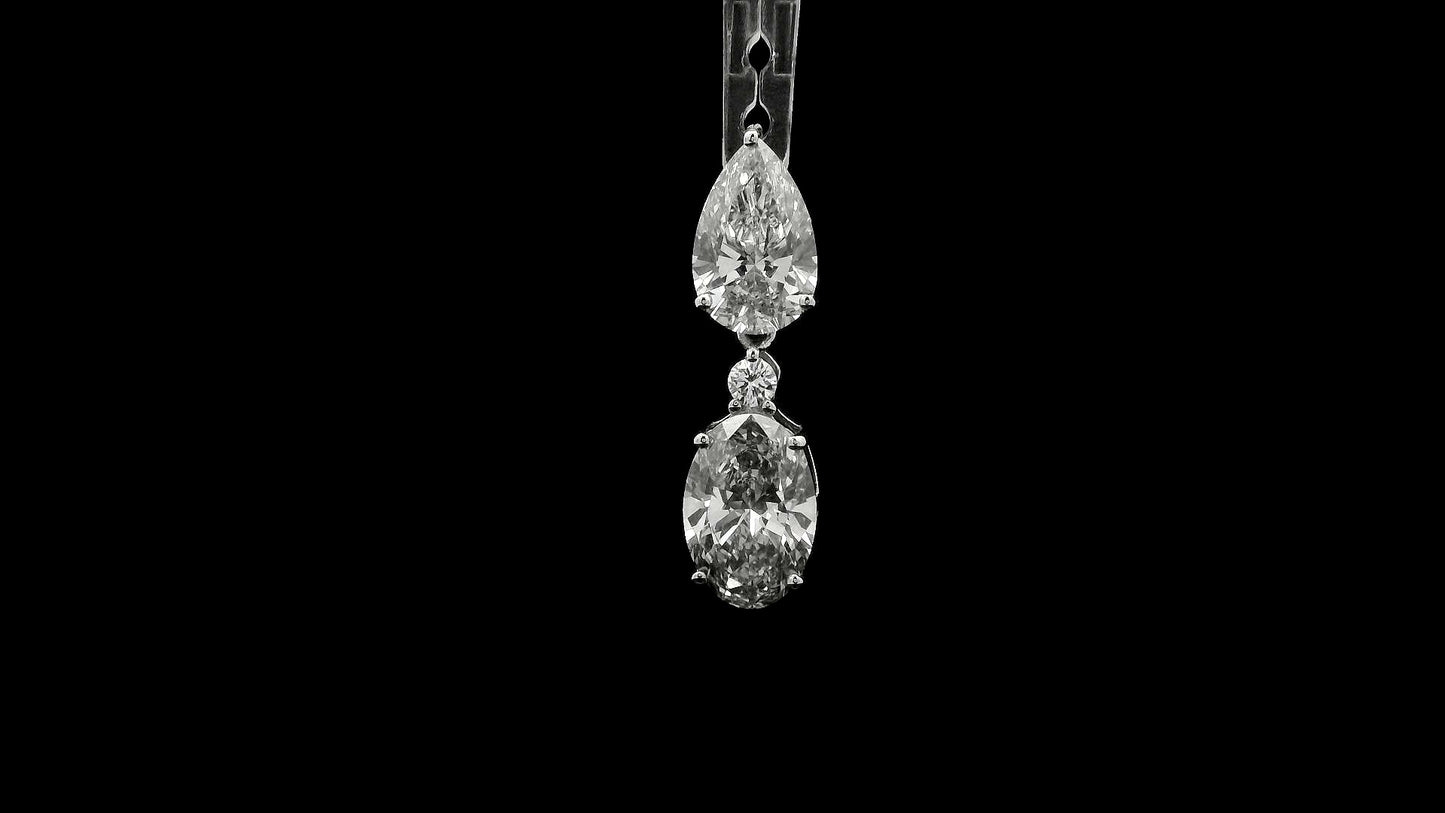 3.63 Carats Lab Grown Diamond 14K Gold Pendant