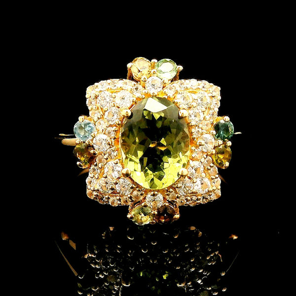 1.81 Ct Oval Tourmaline 14K Gold Ring
