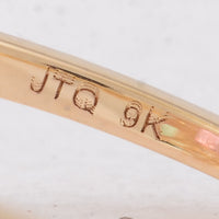 3.22 Ct Octagon Pink Topaz 9K Gold Ring