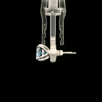 3.08 Carats Blue Lab Grown Diamond 14K Gold Earrings