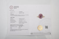 5.96 Carats Natural Corundum Ruby 14K Gold Ring