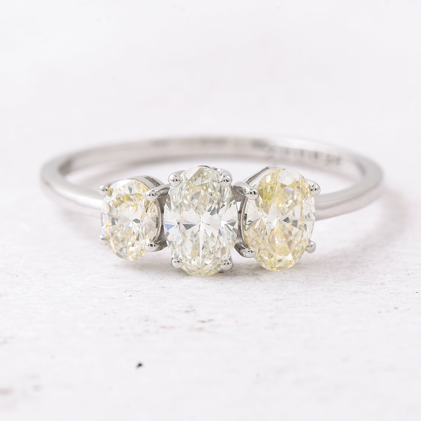 1.07 Ct Oval Diamond 950 Platinum Ring