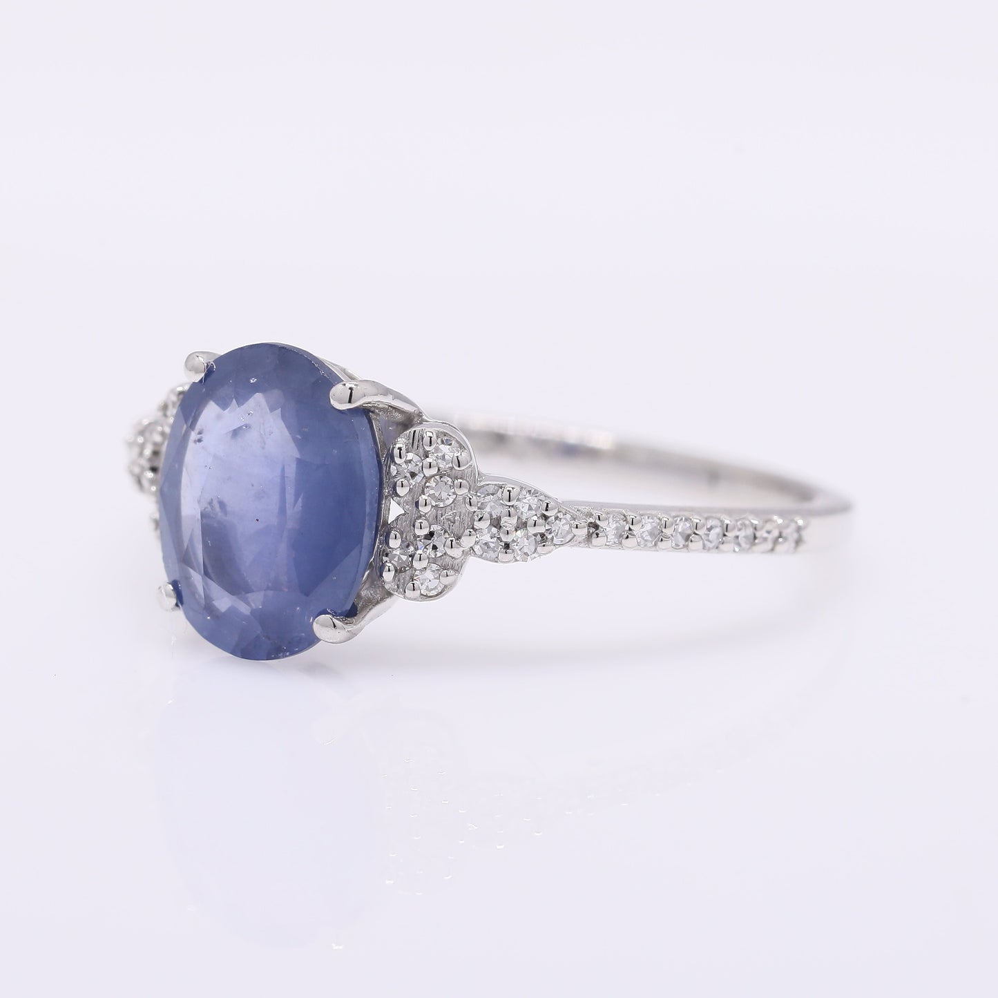 1.92 Ct Oval Mixed Cut Natural Sapphire 950 Platinum Ring
