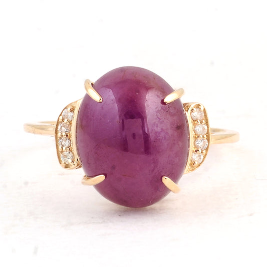 9.07 Ct Oval Ruby 14K Gold Ring