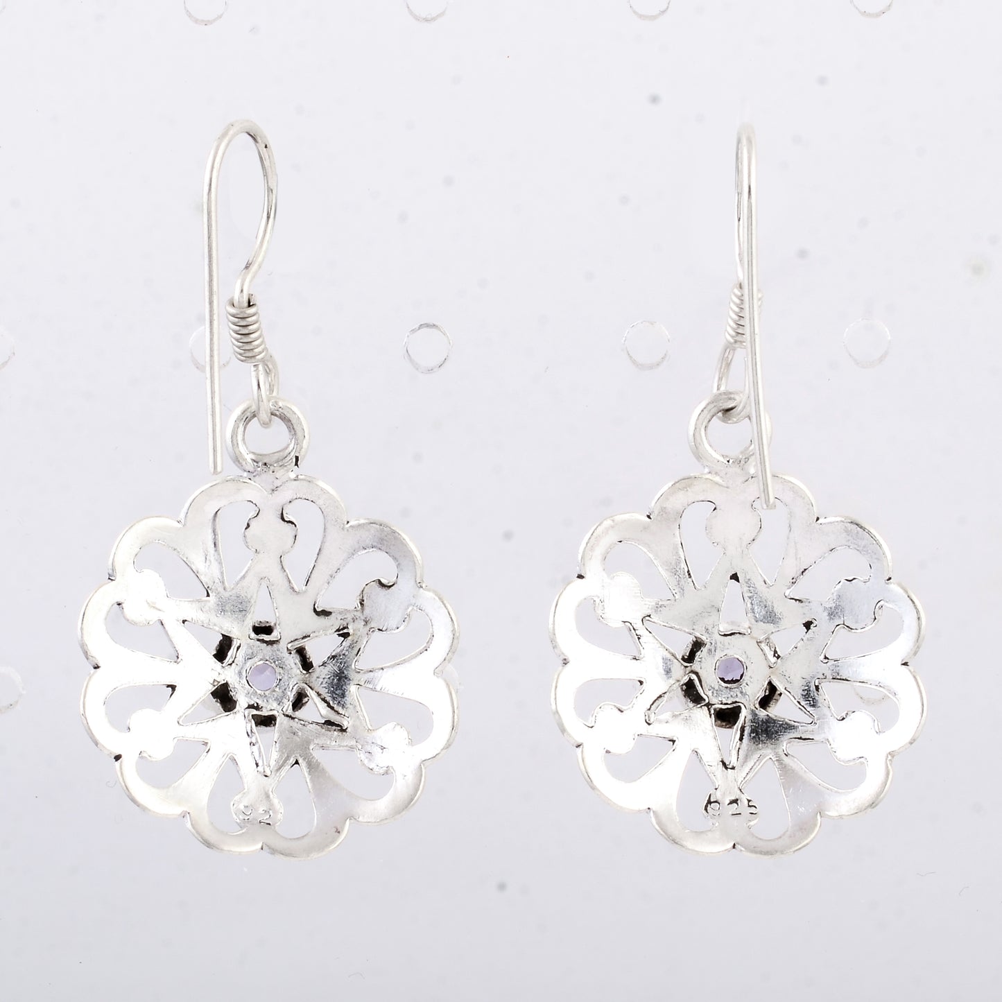 3.01 Ct Amethyst 925 Sterling Silver Earrings