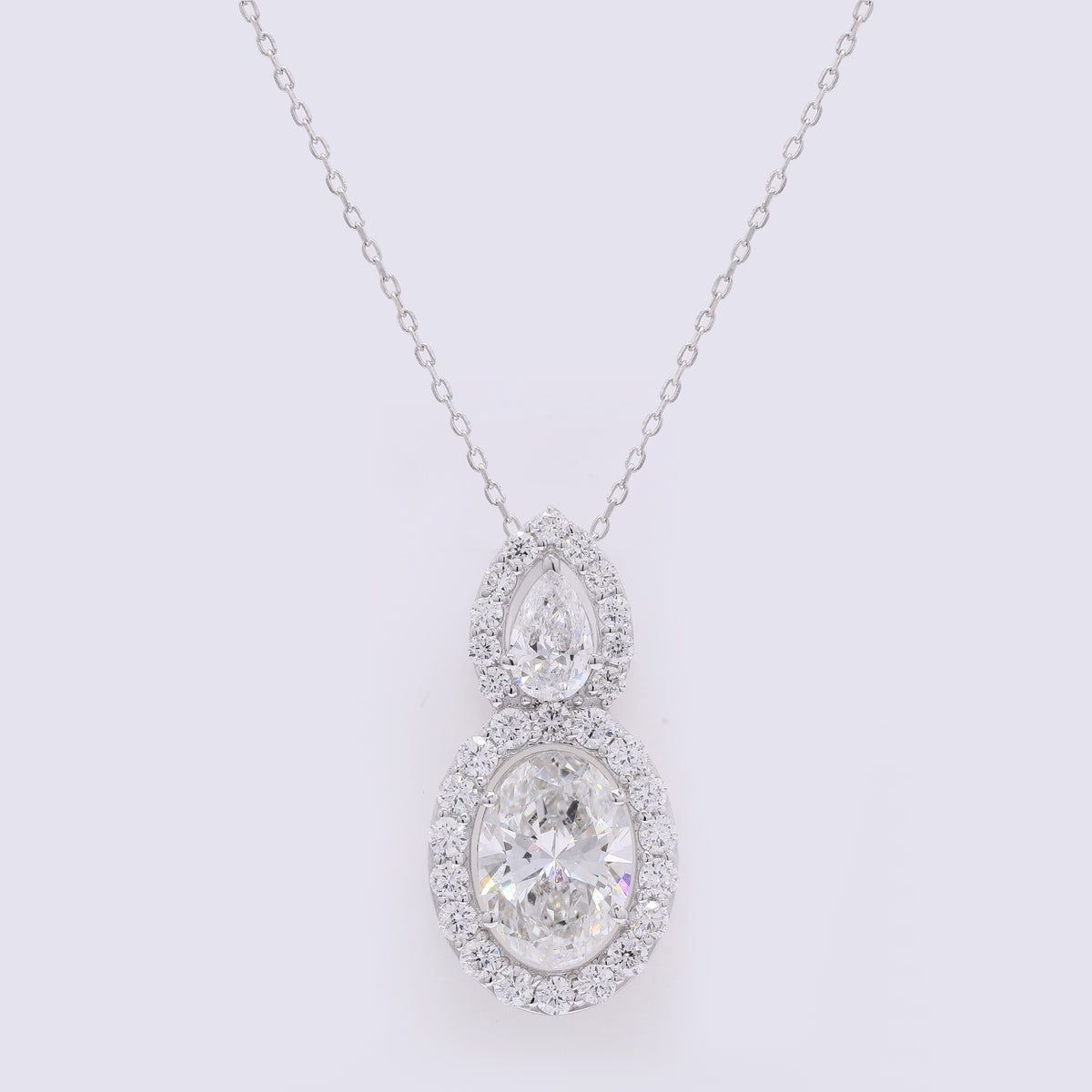 2.83 Carats Lab Grown Diamond 14K Gold Pendant