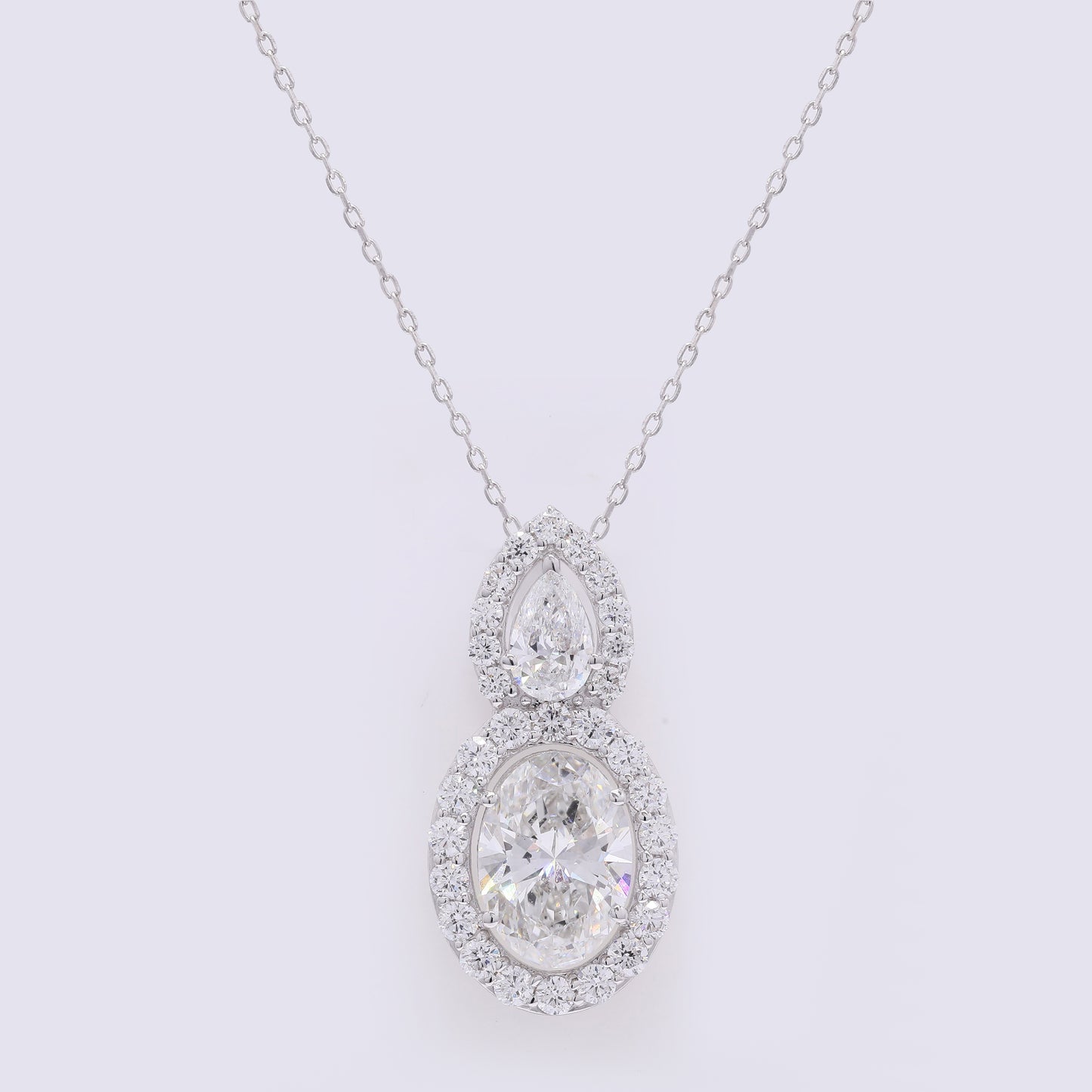 2.83 Carats Lab Grown Diamond 14K Gold Pendant