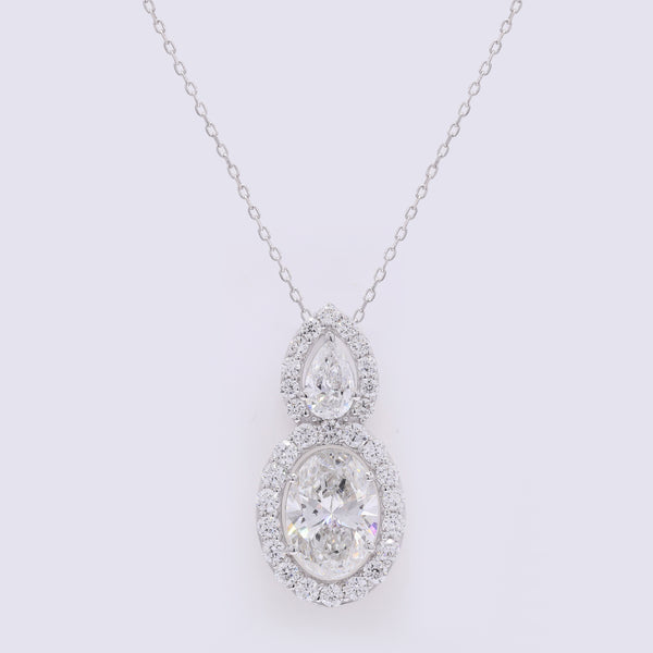 2.83 Carats Lab Grown Diamond 14K Gold Pendant