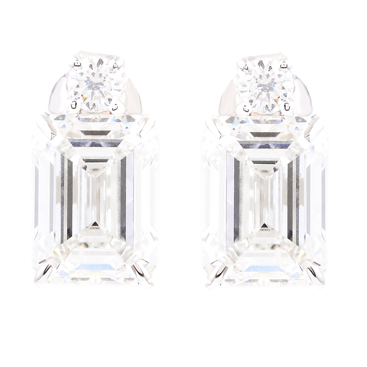 5.68 Carats Lab Grown Diamond 14K Gold Earrings