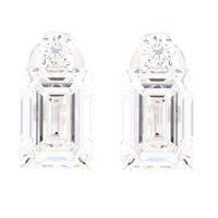 5.68 Carats Lab Grown Diamond 14K Gold Earrings