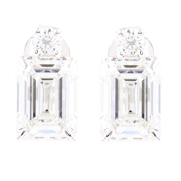5.68 Carats Lab Grown Diamond 14K Gold Earrings