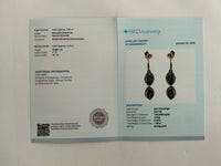 2.24 Ct Marquise Mixed Cut Natural Emerald 14K Gold Earrings