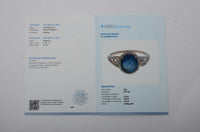 2.45 Ct Oval Mixed Cut Natural Sapphire 14K Gold Ring