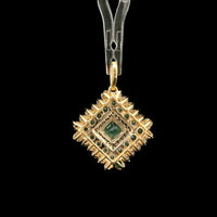1.47 Ct Square Emerald 14K Gold Pendant