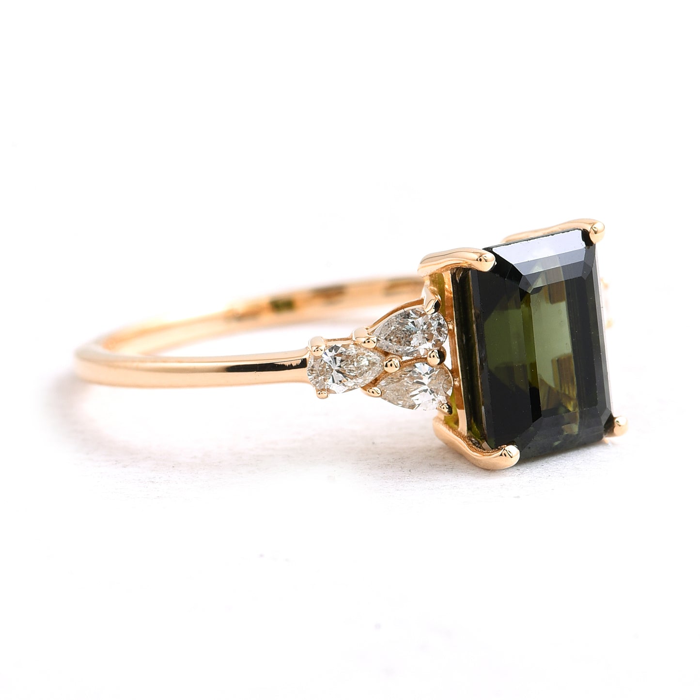 2.22 Ct Octagon Tourmaline 14K Gold Ring