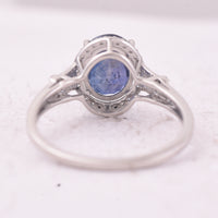 3.10 Ct Oval Mixed Cut Natural Sapphire 950 Platinum Ring