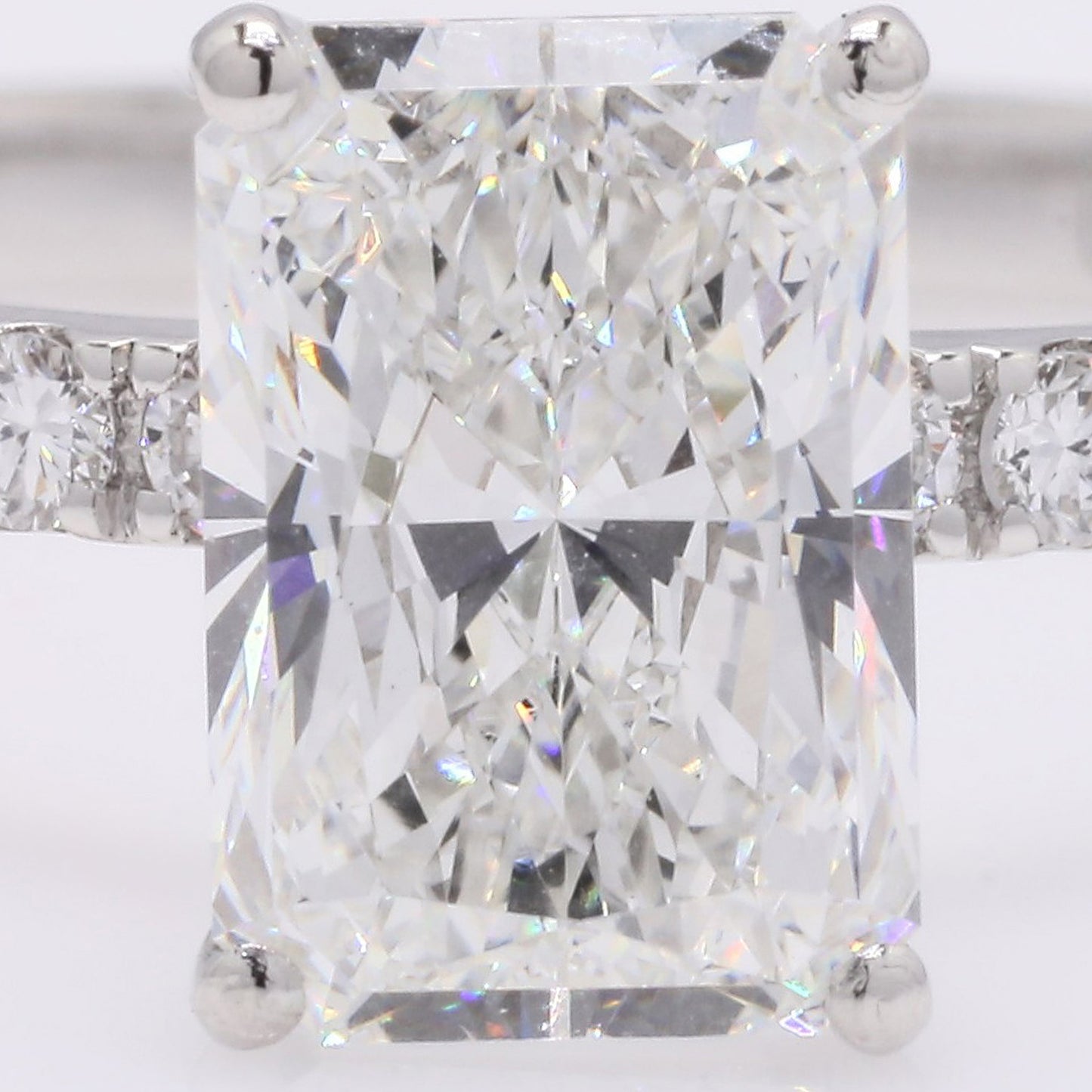 2.12 Ct Cut Cornere Rectangular Modifie Brilliant Lab Grown Diamond 950 Platinum Ring