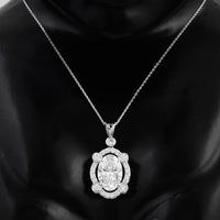 4.94 Carats Lab Grown Diamond 14K Gold Pendant