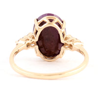 4.54 Ct Oval Ruby 14K Gold Ring