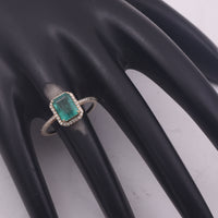 1.85 Ct Octagon Step Cut Natural Emerald 14K Gold Ring