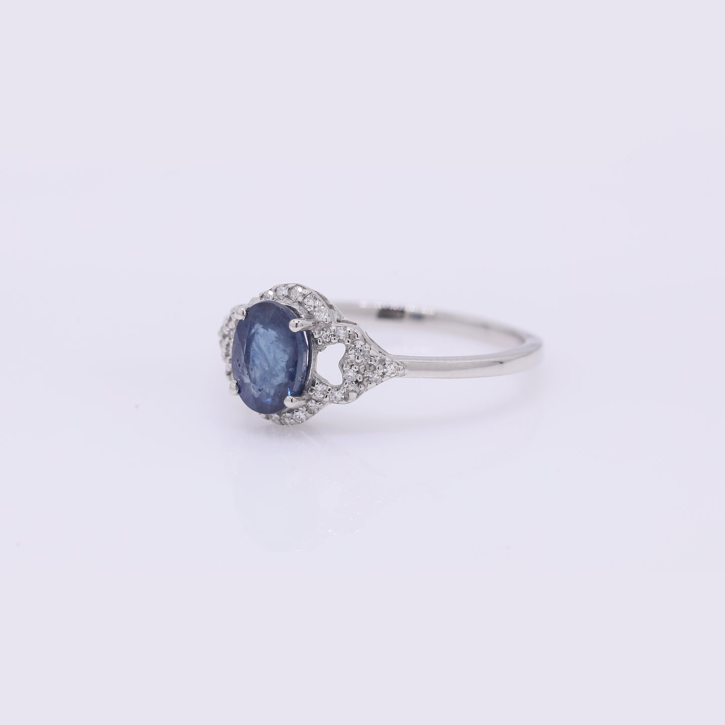 1.41 Ct Oval Mixed Cut Natural Sapphire 950 Platinum Ring