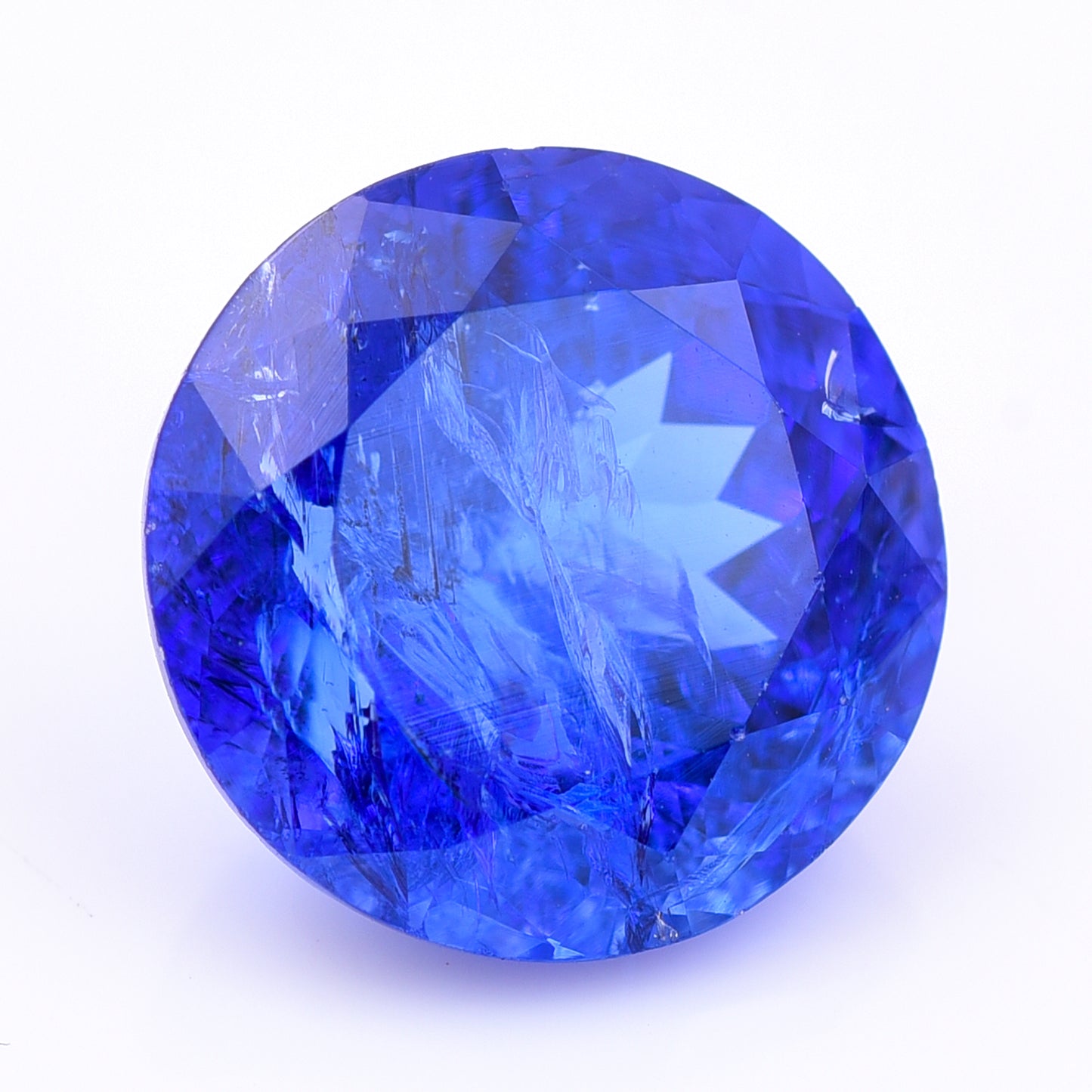 6.34 Natural Zoisite Tanzanite Round Mixed Cut Gemstone