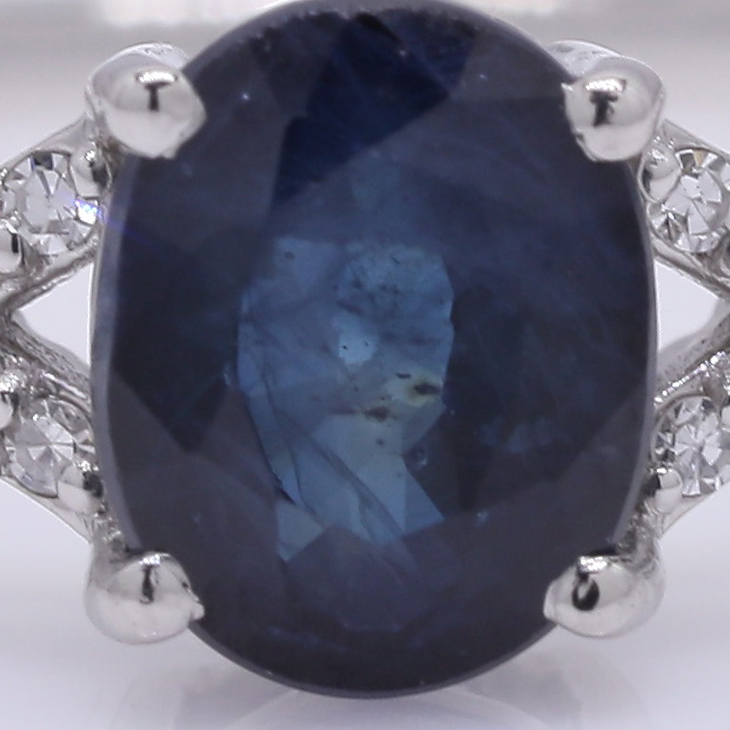 1.23 Ct Oval Mixed Cut Natural Sapphire 950 Platinum Ring