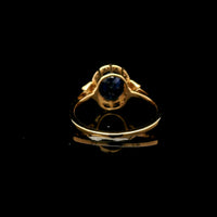 3.10 Ct Oval Mixed Cut Natural Sapphire 14K Gold Ring