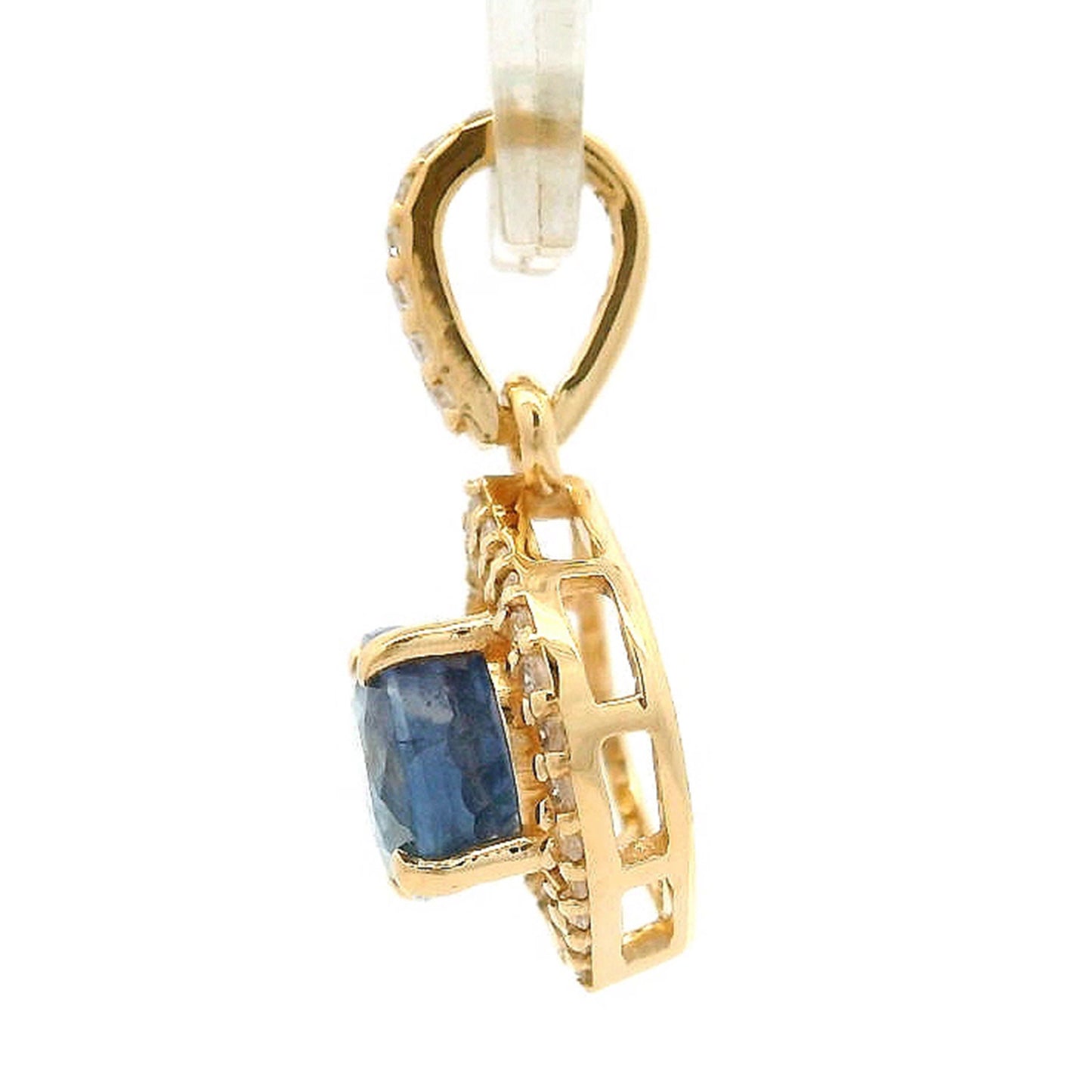 1.23 Ct Oval Sapphire 14K Gold Pendant