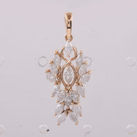 1.02 Ct Marquise Natural Diamond 14K Gold Pendant