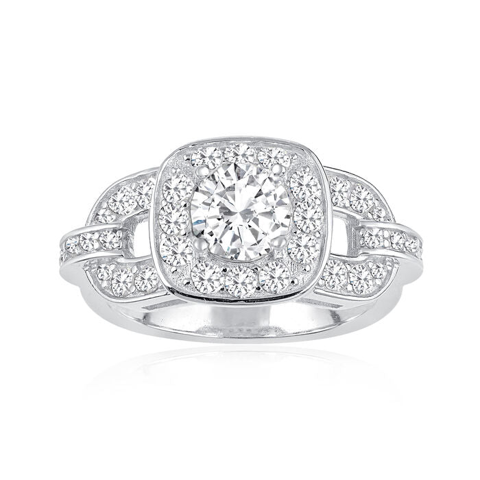 1.712 ct. t.w. Moissanite Ring in Sterling Silver. Size 5