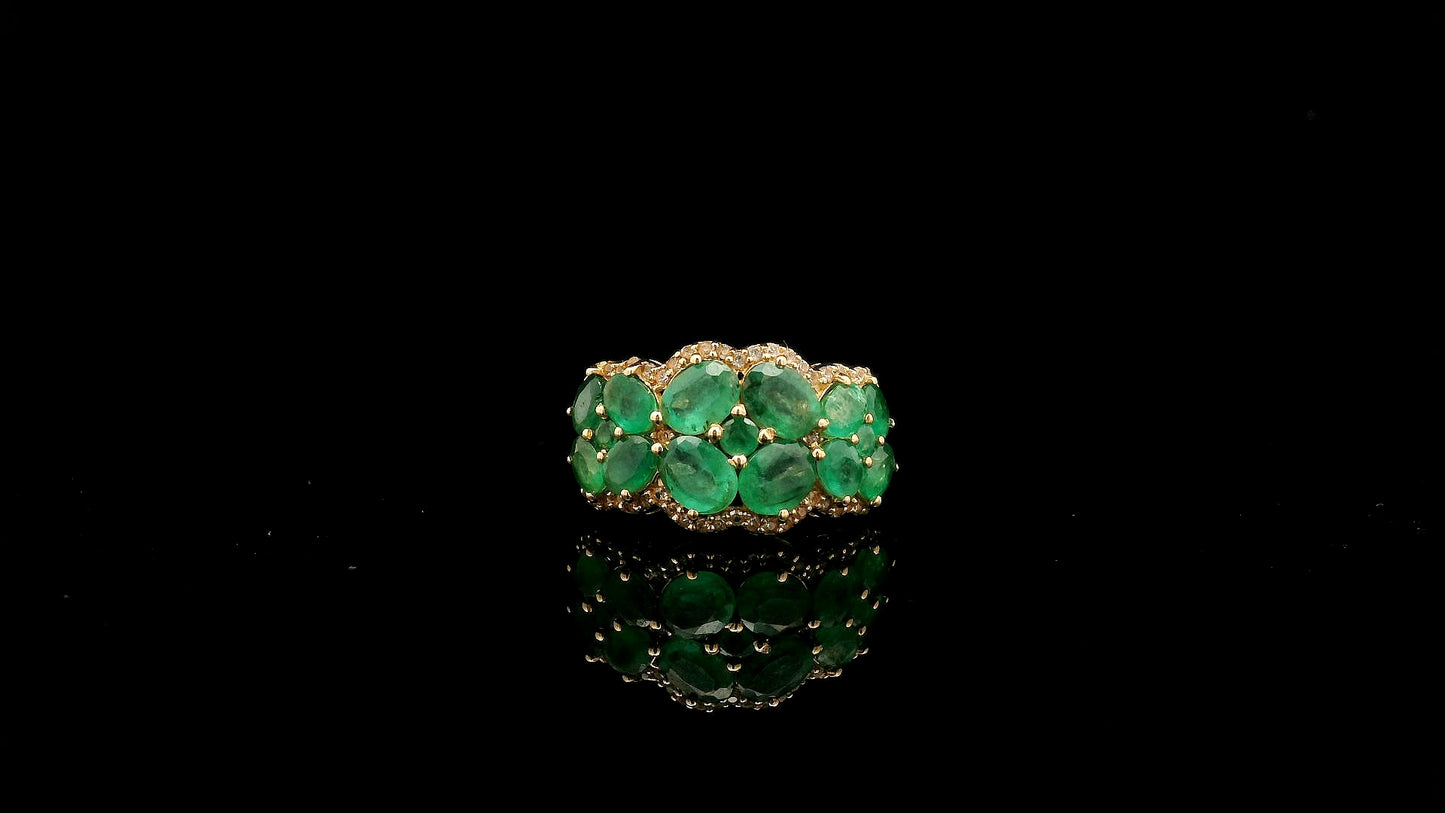 2.76 Ct Oval Emerald 14K Gold Ring