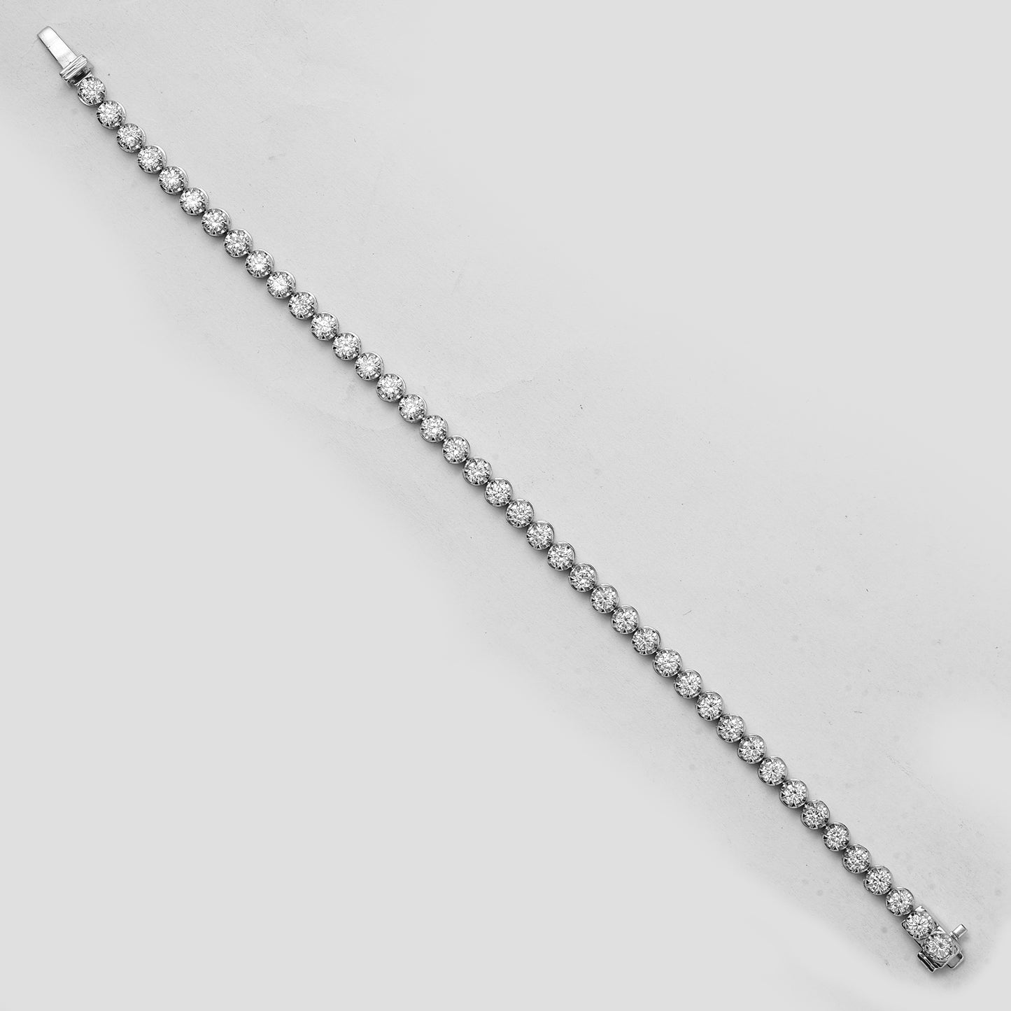 3.49 Ct Round Lab Grown Diamond 14K Gold Bracelet