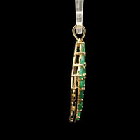 2.26 Ct Oval Emerald 14K Gold Pendant
