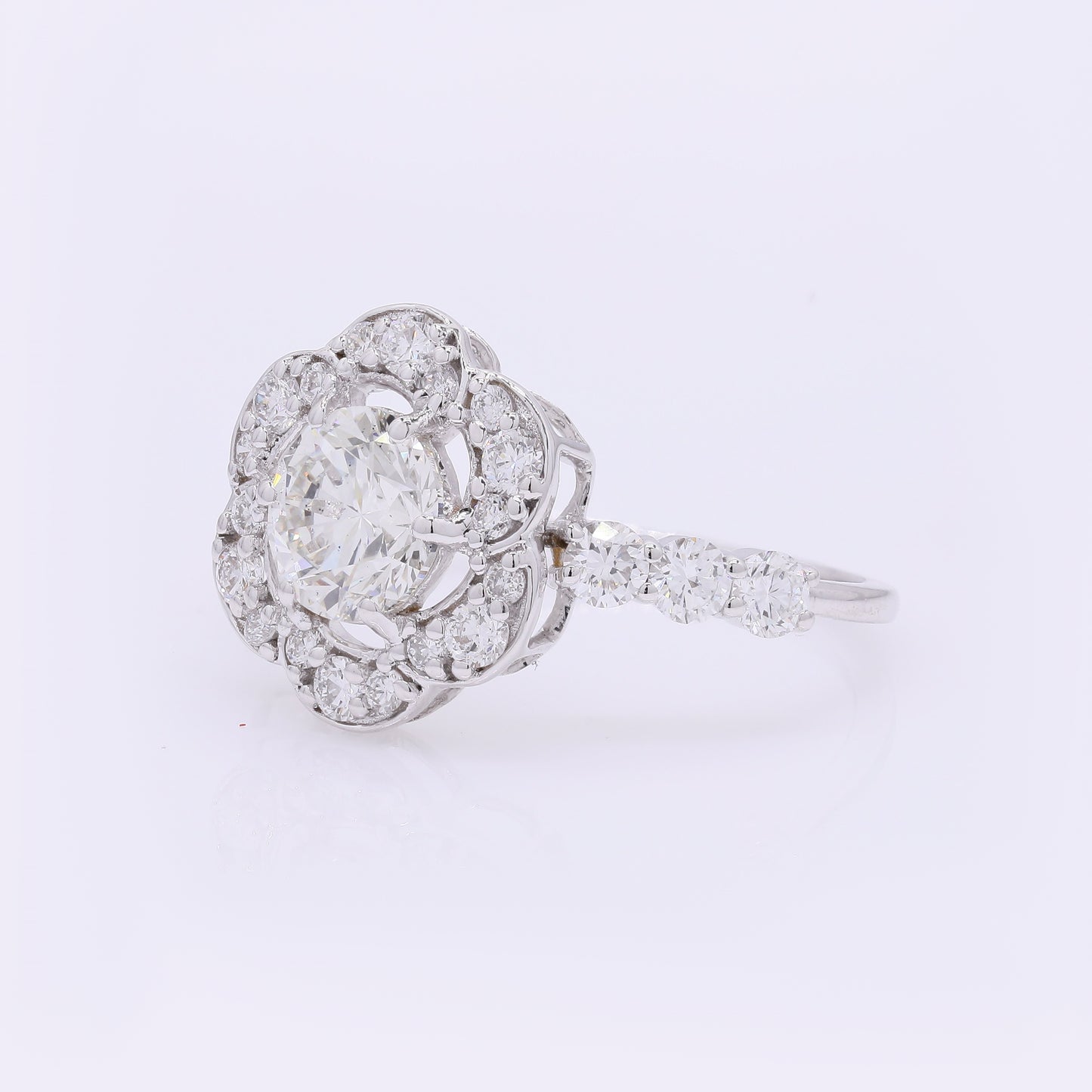 2.05 Carats Lab Grown Diamond 14K Gold Ring
