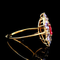 2.00 Ct Oval Rubellite 14K Gold Ring