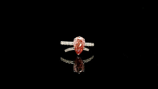 1.79 Carats Pink Lab Grown Diamond 14K Gold Ring