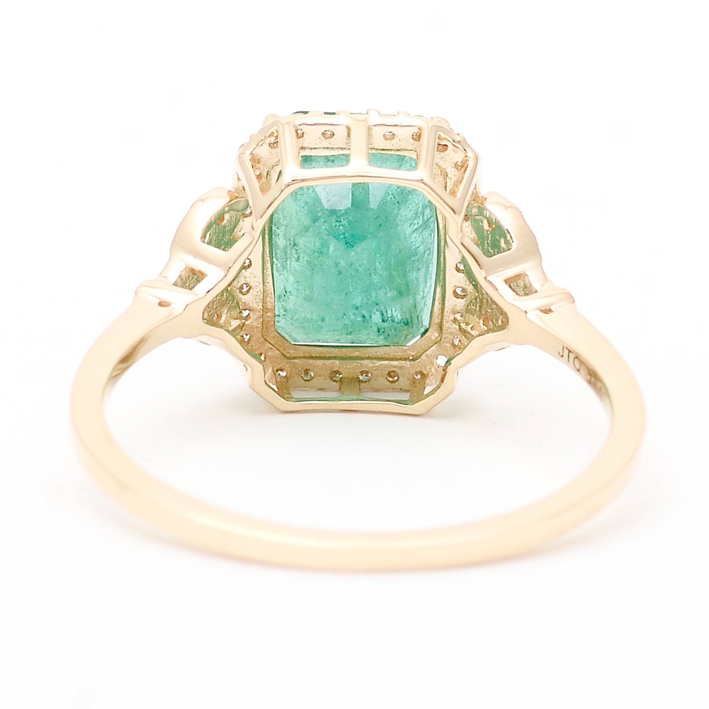 2.61 Ct Octagon Natural Emerald 14K Gold Ring
