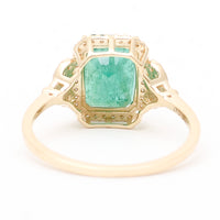 2.61 Ct Octagon Natural Emerald 14K Gold Ring