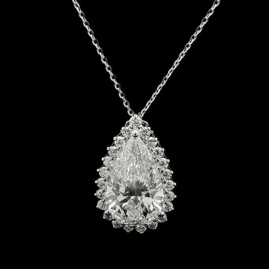 5.34 Carats Lab Grown Diamond 14K Gold Pendant