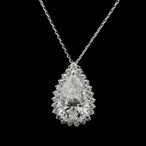 5.34 Carats Lab Grown Diamond 14K Gold Pendant