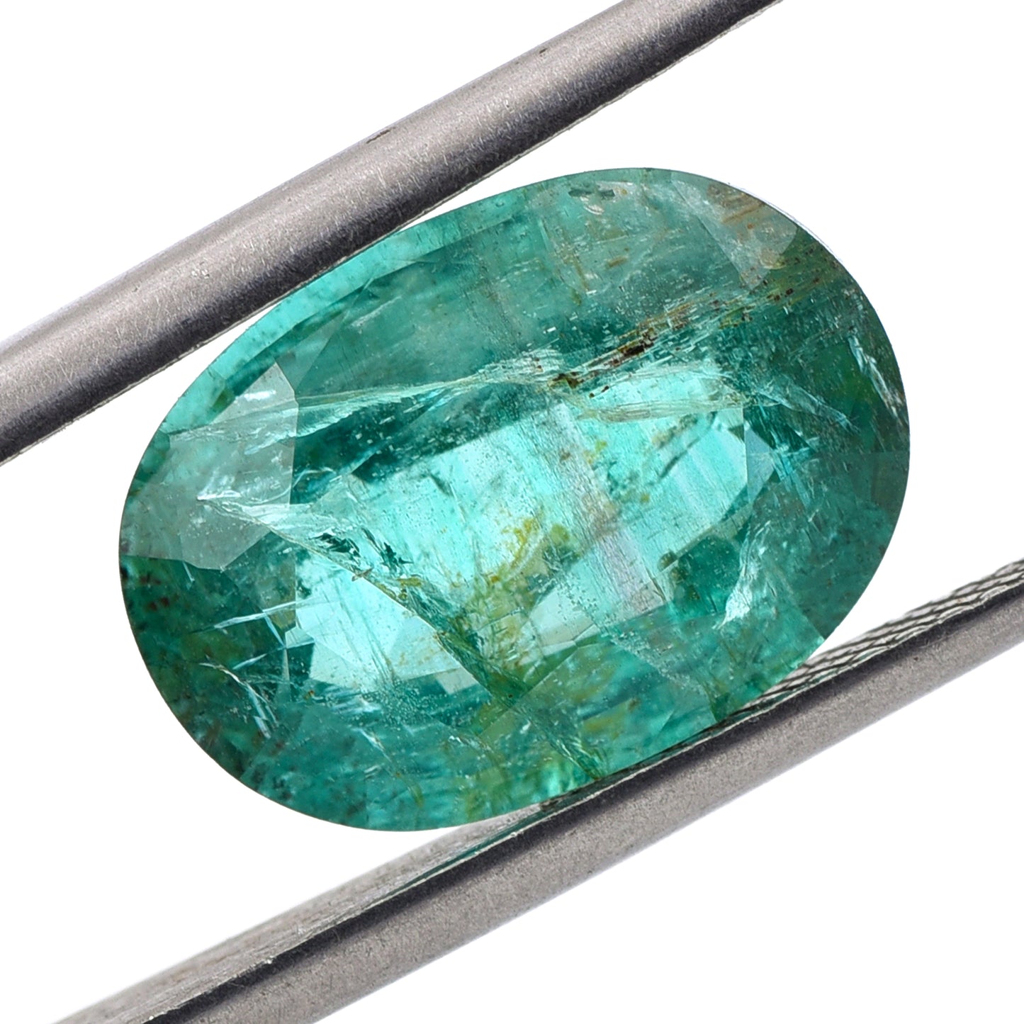5.63 Natural Beryl Emerald Oval Mixed Cut Gemstone
