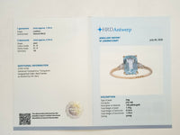 1.89 Ct Cushion Natural Beryl 14K Gold Ring
