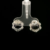5.06 Ct Oval Amethyst, White Zircon 925 Sterling Silver Earrings