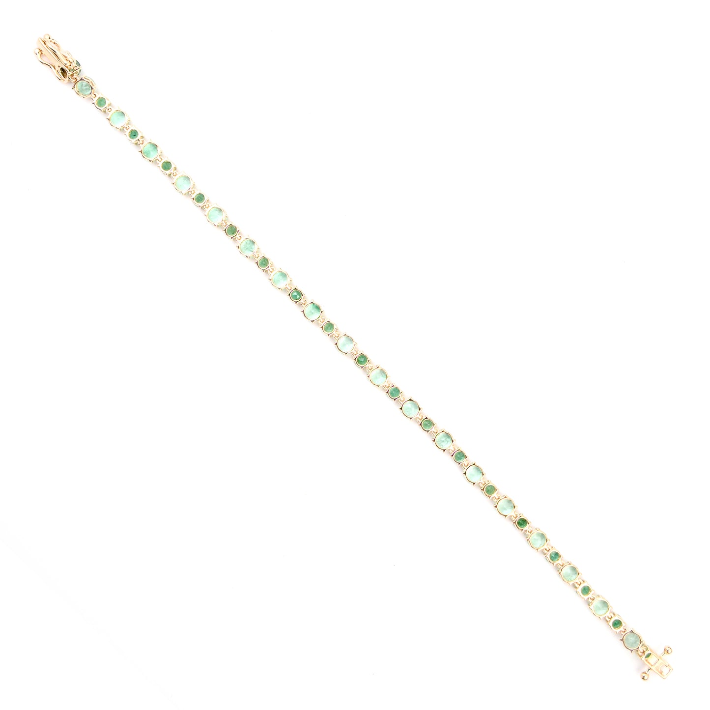 6.50 Carat Emerald 14K Gold Bracelet