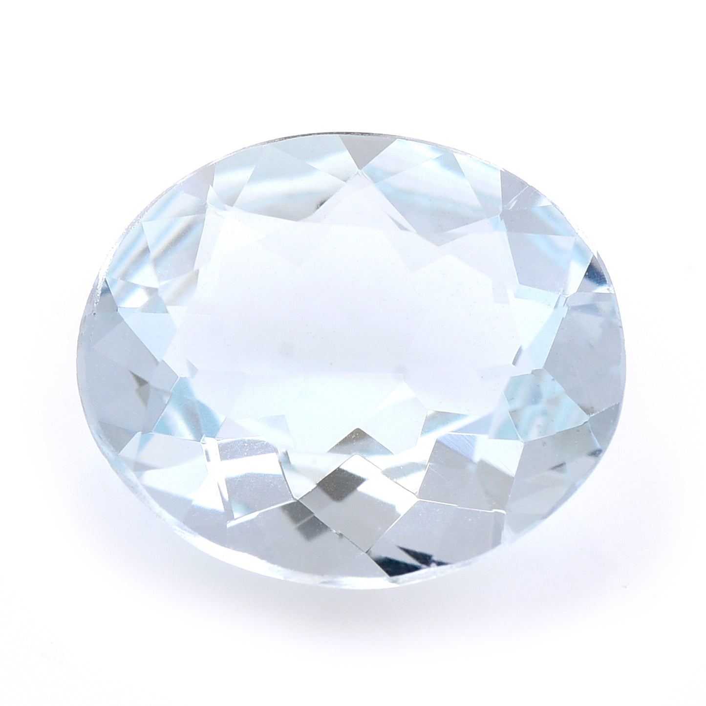 3.25 Natural Beryl Aquamarine Oval Mixed Cut Gemstone